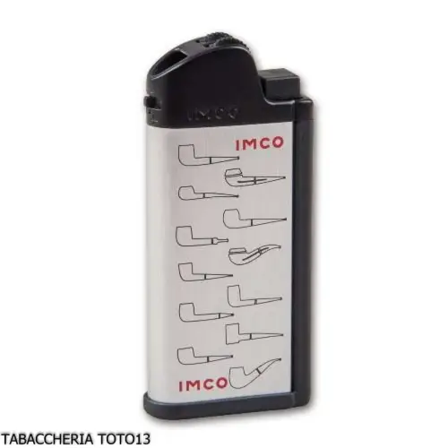 Briquet à pipe Imco avec outils, couleur argent et logos - Briquets - Métal