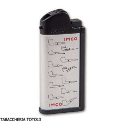 Encendedor de matraces IMCO con engranaje plateado con logotipos IMCO Encendedores para pipa de tabaco