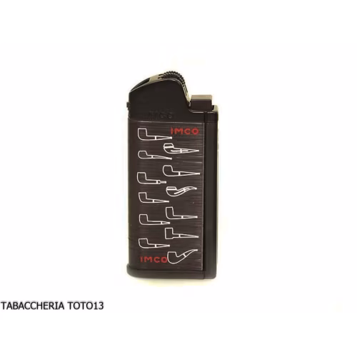Briquet à pipe Imco avec outils, noir avec logos-Briquets pour pipe à tabac