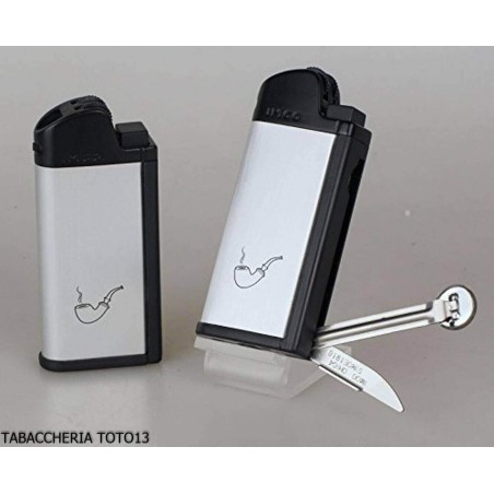 Briquet à pipe Imco avec outils, argenté - Briquets - Métal