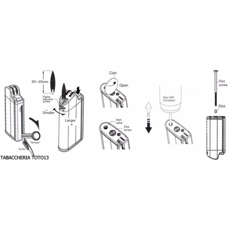Imco Pipe Lighter with Tools, Silver color - Lighters - Metal