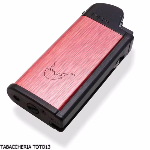 Briquet à pipe Imco avec outils, rouge satiné - Briquets - Métal