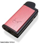 Imco pipe lighter with tools, satin red - Lighters - Metal