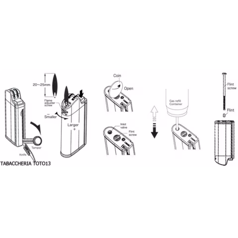 Imco pipe lighter with tools, satin red - Lighters - Metal