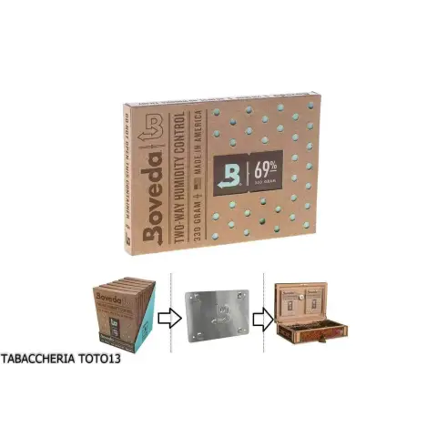 Boveda Busta Umidificante da 320 grammi - Umidità 72% - Umidificazione & Manutenzione
