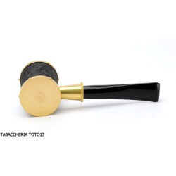 Tsuge pipa Yoroi G9 black and gold sandblasted tobacco pipe