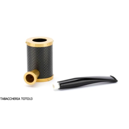 Tsuge Yoroi G9 Tabakpfeife mit Kohlefaser und Gold bedeckt - Tabakpfeifen