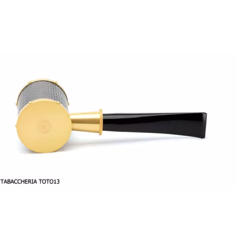 Tsuge Yoroi G9 tobacco pipe covered with carbon fiber and gold - Tobacco Pipes - Natural root, Metal