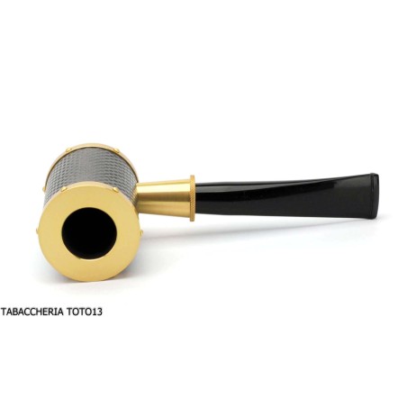 Tsuge Yoroi G9 pipa de tabaco cubierta con fibra de carbono y oro - Pipas de Tabaco