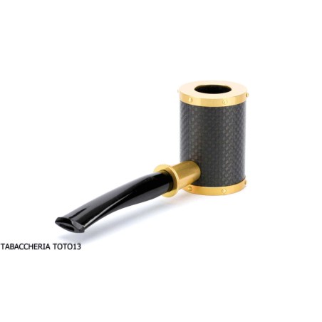Tsuge Yoroi G9 pipa de tabaco cubierta con fibra de carbono y oro - Pipas de Tabaco