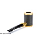 Tsuge Yoroi G9 pipa de tabaco cubierta con fibra de carbono y oro - Pipas de Tabaco