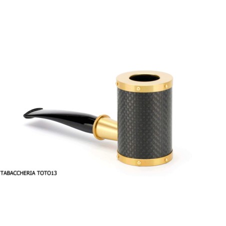 Tsuge Yoroi G9 Tabakpfeife mit Kohlefaser und Gold bedeckt - Tabakpfeifen