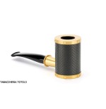 Tsuge Yoroi G9 pipa de tabaco cubierta con fibra de carbono y oro - Pipas de Tabaco