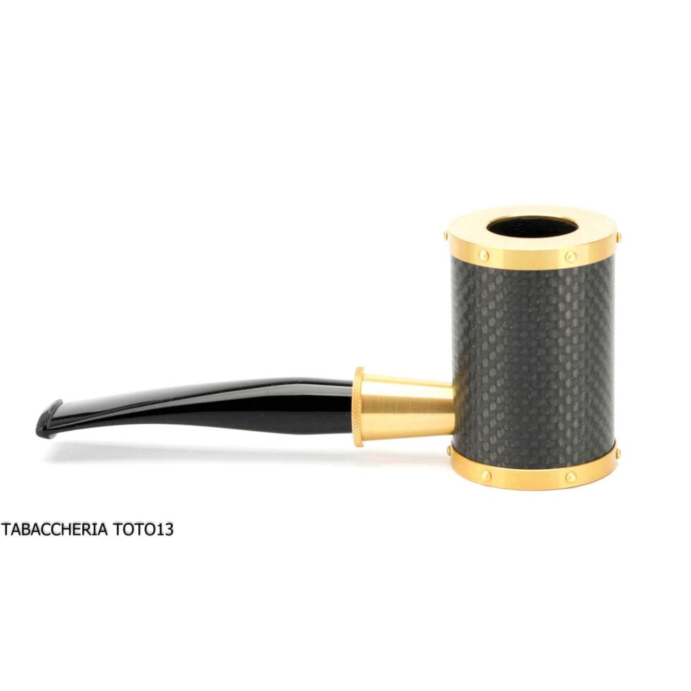 Tsuge Yoroi G9 Tabakpfeife mit Kohlefaser und Gold bedeckt - Tabakpfeifen