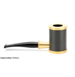 Tsuge Yoroi G9 pipa de tabaco cubierta con fibra de carbono y oro - Pipas de Tabaco