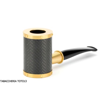 Tsuge Yoroi G9 pipa de tabaco cubierta con fibra de carbono y oro - Pipas de Tabaco