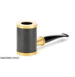Tsuge Yoroi G9 Tabakpfeife mit Kohlefaser und Gold bedeckt - Tabakpfeifen