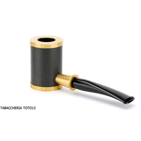 Tsuge Yoroi G9 pipa de tabaco cubierta con fibra de carbono y oro - Pipas de Tabaco