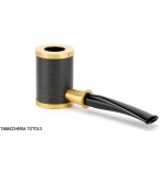 Tsuge Yoroi G9 Tabakpfeife mit Kohlefaser und Gold bedeckt - Tabakpfeifen