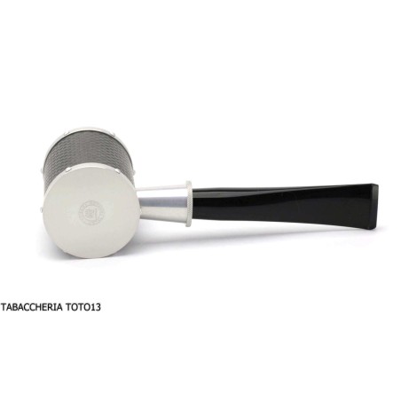 Tsuge Yoroi G9 pipa de tabaco cubierta con fibra de carbono y plateado - Pipas de Tabaco