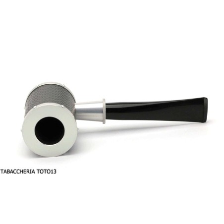 Tsuge Yoroi G9 pipa de tabaco cubierta con fibra de carbono y plateado - Pipas de Tabaco