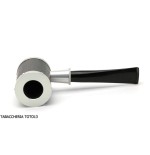 Tsuge Yoroi G9 pipa de tabaco cubierta con fibra de carbono y plateado - Pipas de Tabaco