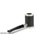 Tsuge Yoroi G9 pipa de tabaco cubierta con fibra de carbono y plateado - Pipas de Tabaco