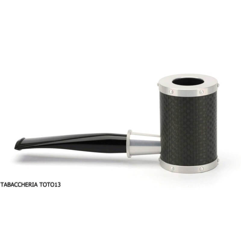 Tsuge Yoroi G9 Tabakpfeife mit Kohlefaser und Silbermetall bedeckt - Tsuge Pipe Tsuge Yoroi G9 Tabakpfeife mit Kohlefaser und Silbermetall bedeckt - Tsuge Pipe