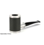 Tsuge Yoroi G9 pipa de tabaco cubierta con fibra de carbono y plateado - Pipas de Tabaco