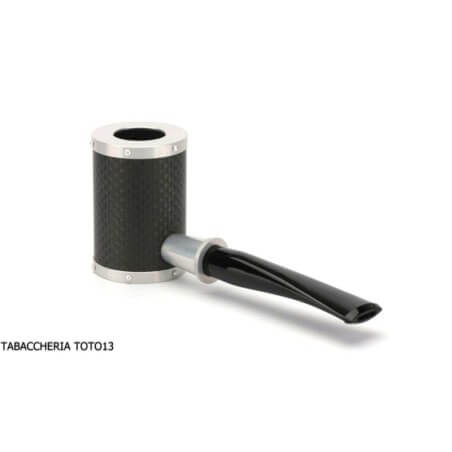 Tsuge Yoroi G9 Tabakpfeife mit Kohlefaser und Silbermetall bedeckt - Tsuge Pipe