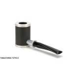 Tsuge Yoroi G9 pipa de tabaco cubierta con fibra de carbono y plateado - Pipas de Tabaco