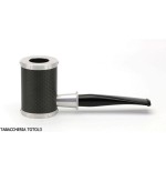 Tsuge Yoroi G9 pipa de tabaco cubierta con fibra de carbono y plateado - Pipas de Tabaco