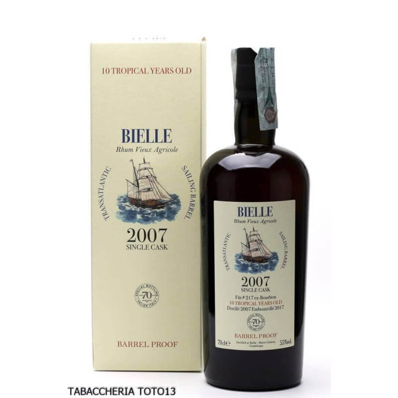 Bielle 2007 Tres Hombres rum single cask 70 Velier Vol.55% Cl.70 - Bielle Distillery