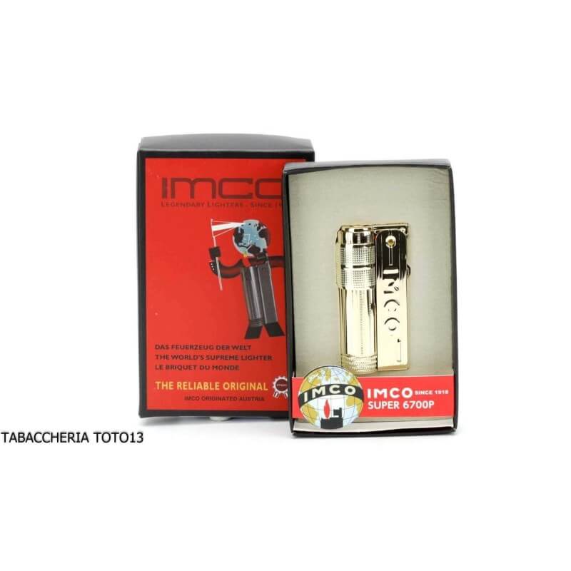 Imco Super Triplex briquet à essence dorée avec logo - Imco