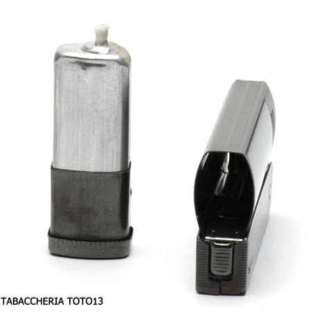Imco Streamline leichter Benzin Chrom schwarz glatt - Feuerzeuge