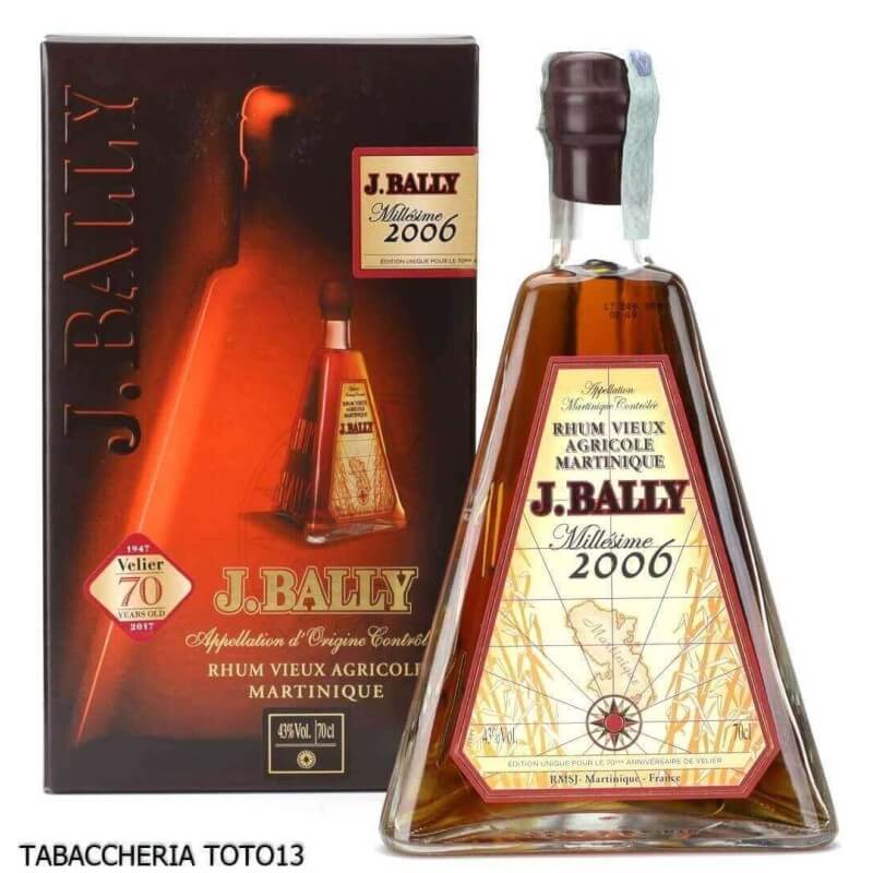 J. Bally rum 2006 Bottiglia Piramides 70th Velier Vol.43% Cl. 70 - J. Bally Distillery