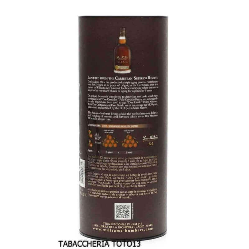 Dos Maderas rum 5+5 Anos Vol. 40% Cl.70 - Williams & Humbert