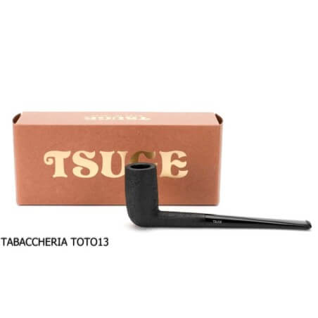 Tsuge Pipe - Tsuge degustazione Flake 16 mm Billiard sabbiata nera