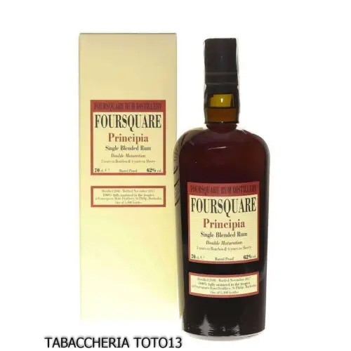 Foursquare Principia Single Blended Ron Vol.62% Cl.70 - Licores