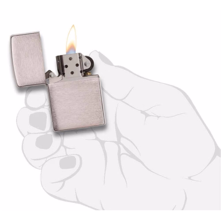 Zippo regular brush chrome accendino antivento a benzina - Accendini