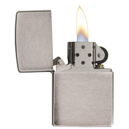 Zippo normales Bürstenchrom winddichtes Benzinfeuerzeug - Feuerzeuge