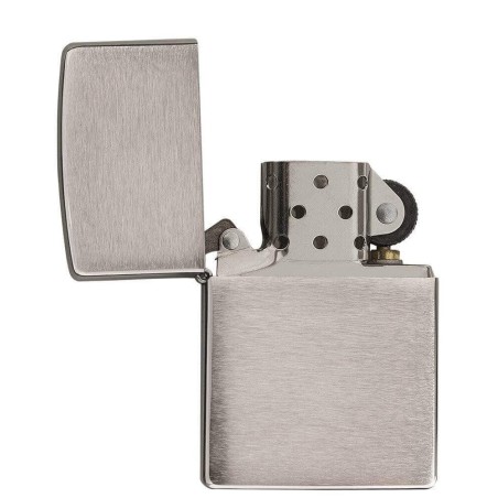 Zippo normales Bürstenchrom winddichtes Benzinfeuerzeug - Feuerzeuge