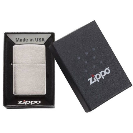 Zippo normales Bürstenchrom winddichtes Benzinfeuerzeug - Feuerzeuge