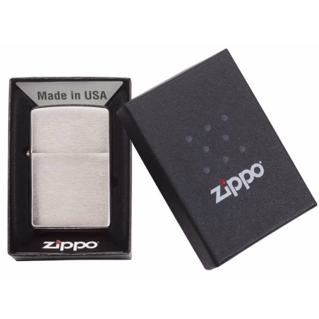 Zippo regular brush chrome windproof gasoline lighter - Lighters - Brass