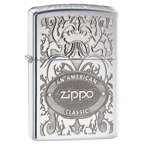 Zippo american classic cromo a specchio incisa - Accendini