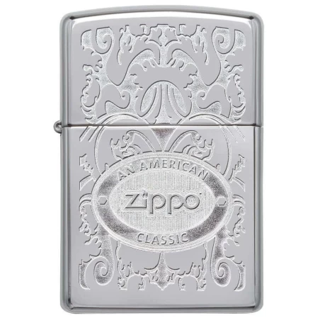 ZIPPO Accendino a benzina (unbefüllt, cromo spazzolato, metallo