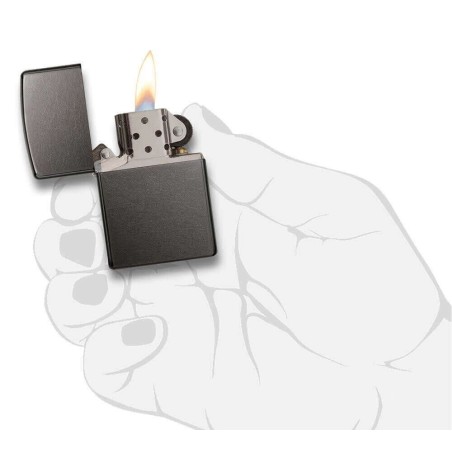 Zippo lighter gray dusk finish petrol - Lighters - Brass