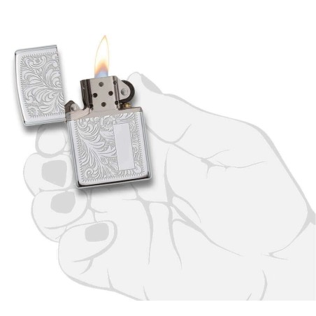Zippo lighter Venetian chrome finish - Lighters - Brass