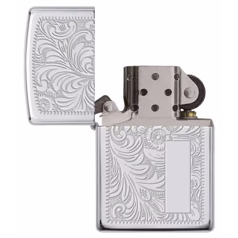 Encendedor Zippo con acabado cromado veneciano - Alumbradores