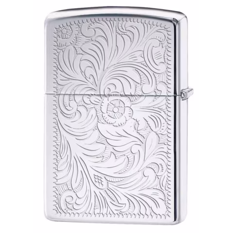 Encendedor Zippo con acabado cromado veneciano - Alumbradores